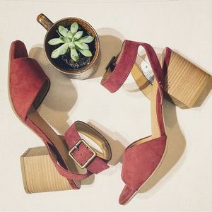 Wine Red Maroon Burgundy Heel Sandals Wedding Shoe
